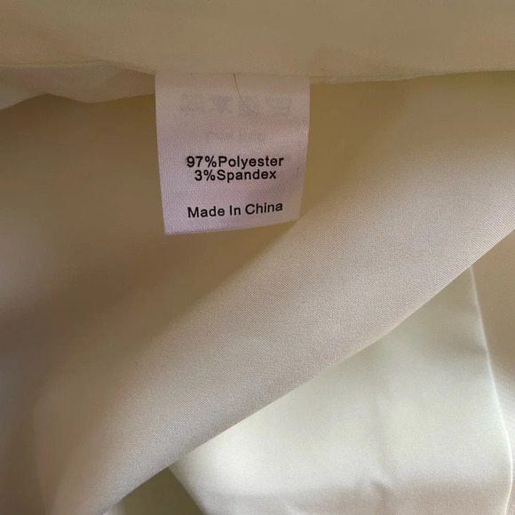 Tuckernuck Daphne Dress Off White Stretch Crepe Bow Tie Size Small - Picture 11 of 12